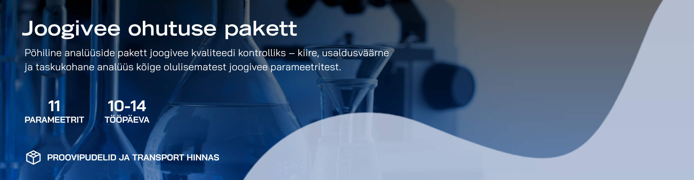 Joogivee tavapakett (11 parameetrit)